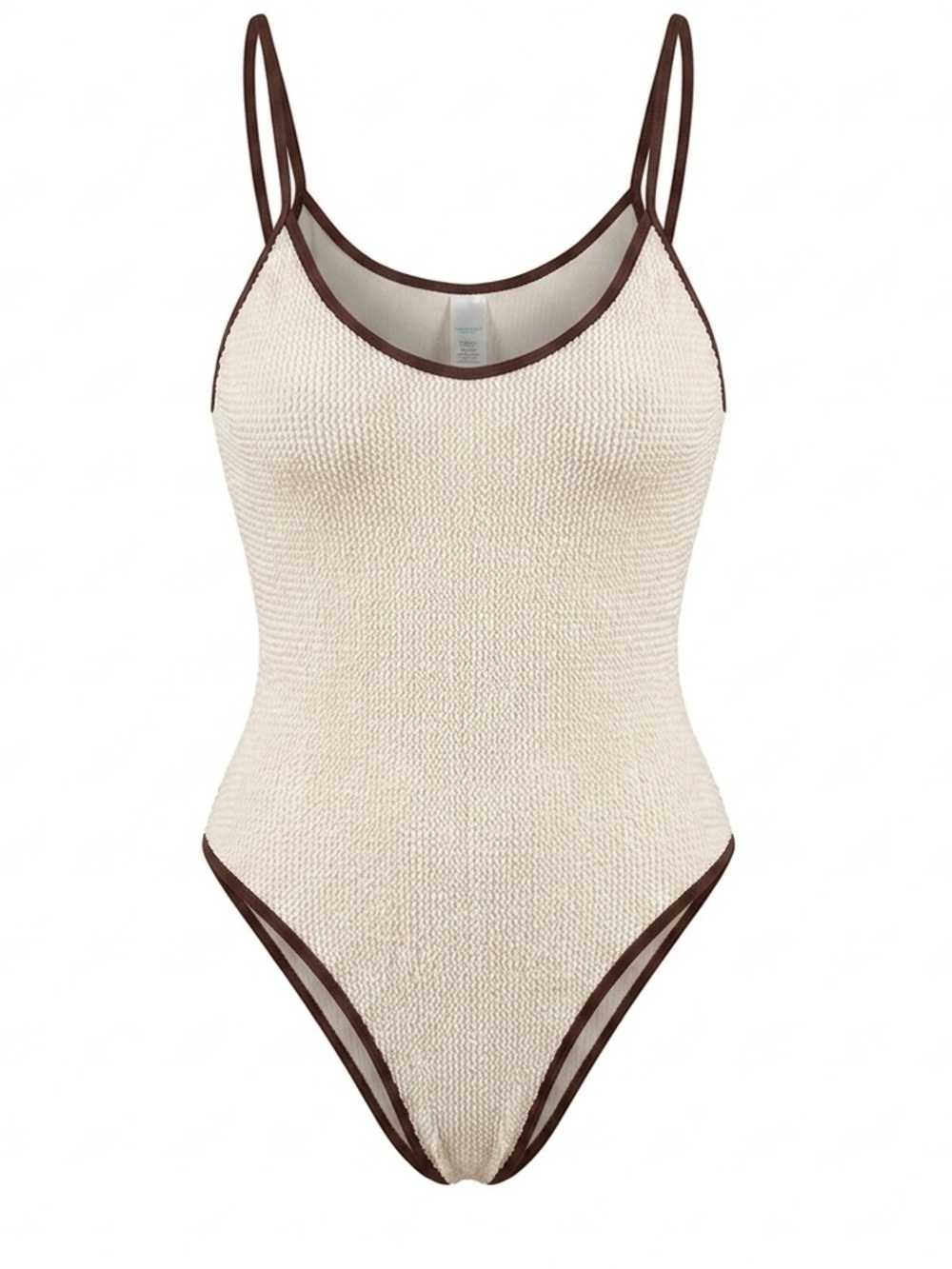 ModaMinx One-Piece Bodysuit with Brown Trim XL NWT